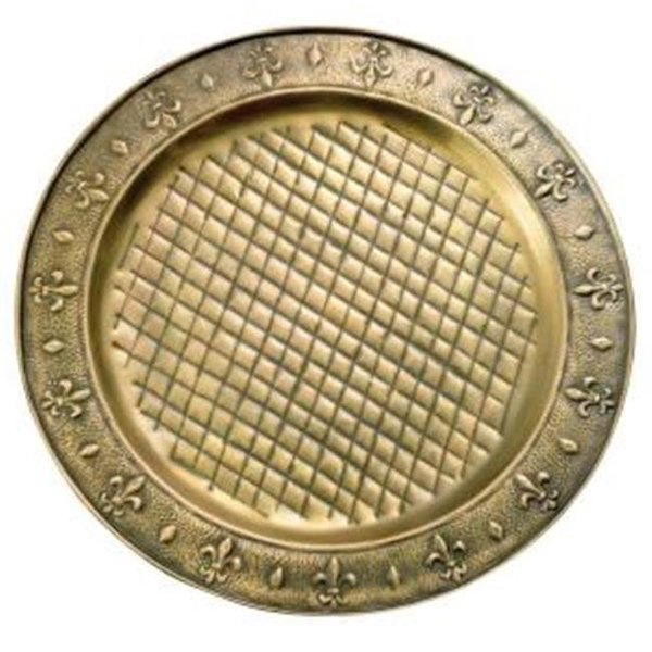 Old Dutch International Old Dutch International OS728 Set-6 13 in. Dia. Antique Brass Charger Plates OS728